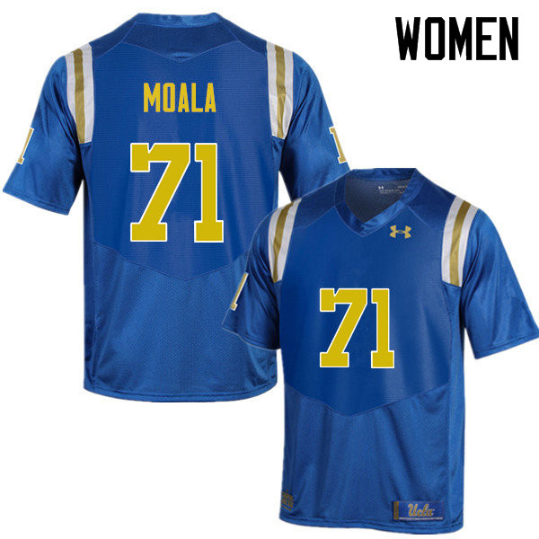 Women #71 Poasi Moala UCLA Bruins Under Armour College Football Jerseys Sale-Blue
